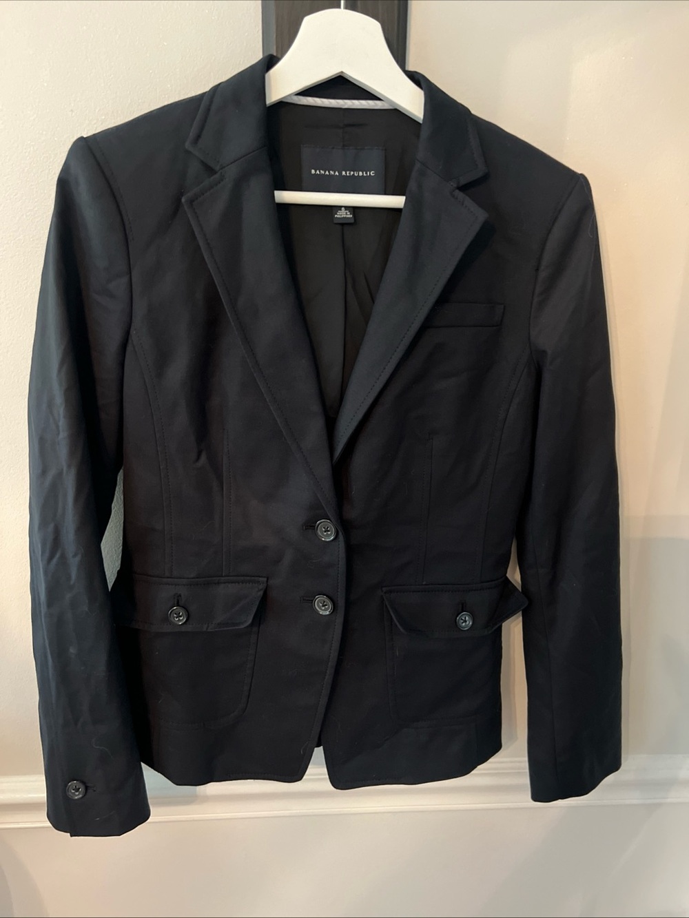 Banana Republic Women's Black Tailored Blazer Stretch